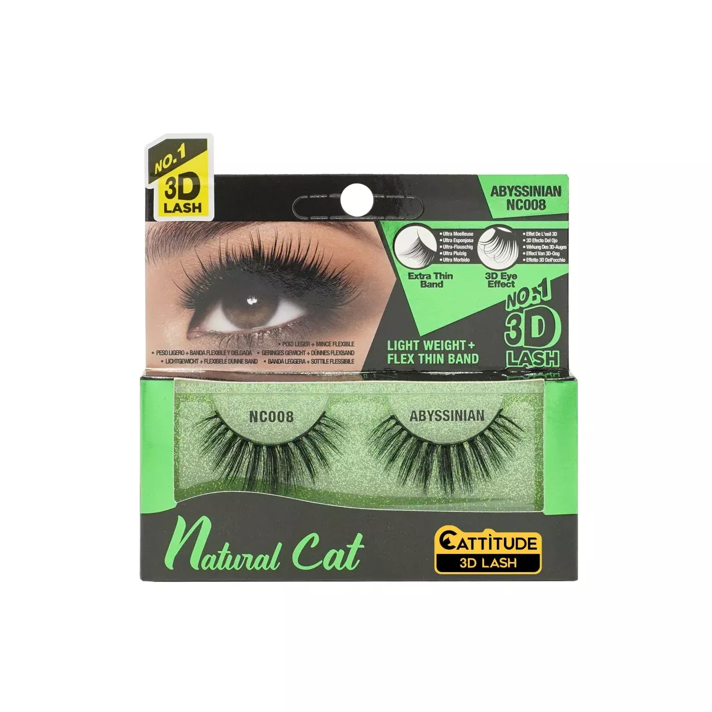 EBIN – ABYSSINIAN NATURAL CAT 3D LASHES NC008