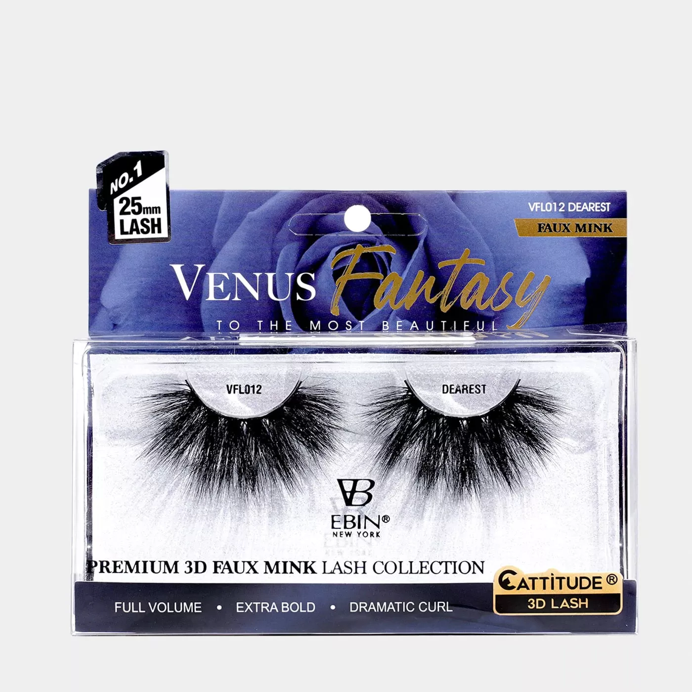 EBIN – VENUS FANTASY 25MM FAUX MINK 3D LASHES – DEAREST