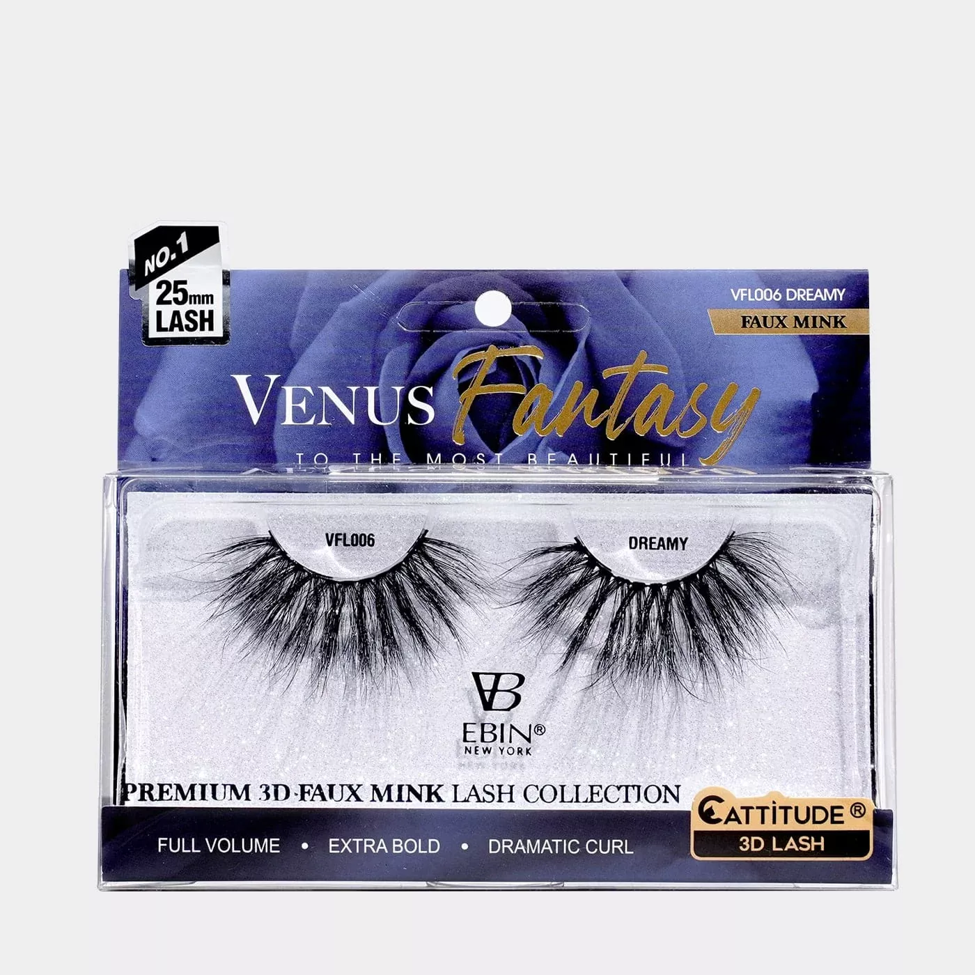 EBIN – VENUS FANTASY 25MM FAUX MINK 3D LASHES – DREAMY