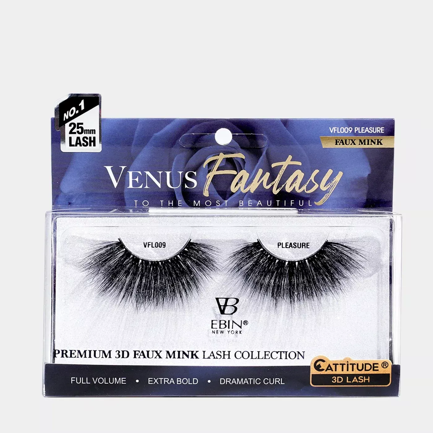 EBIN – VENUS FANTASY 25MM FAUX MINK 3D LASHES – PLEASURE