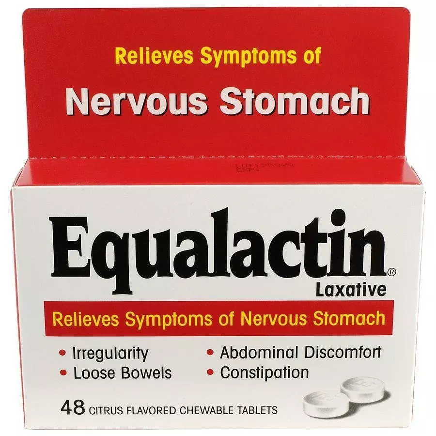 Equalactin Laxative 500 mg Citrus Chewable Tablet, 48 EA