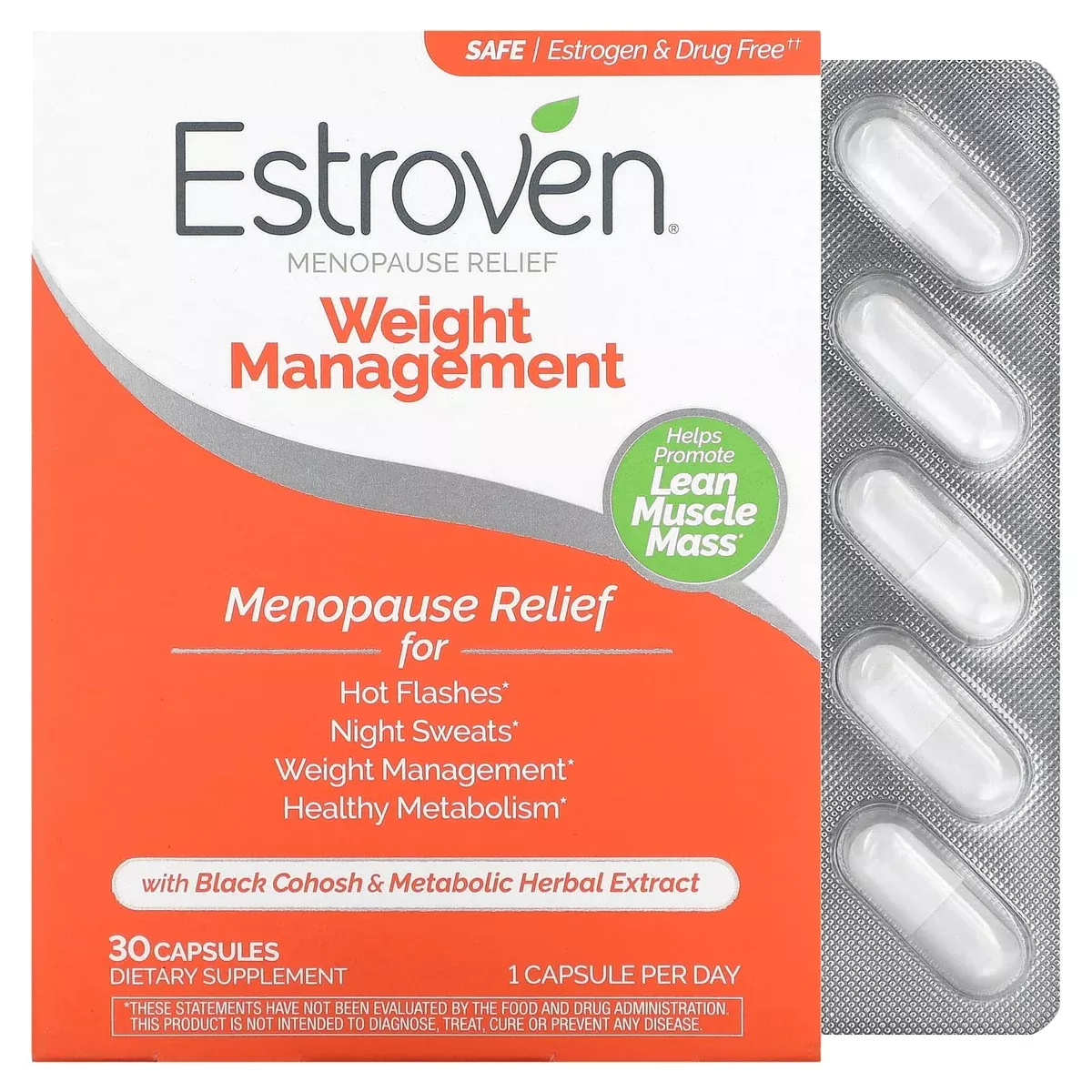 Estroven Menopause Relief & Weight Management – Dietary Supplement