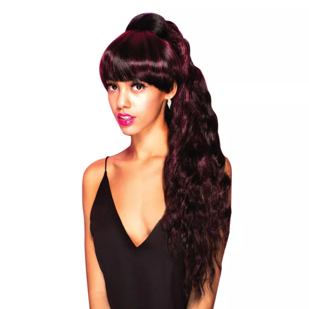 EVE HAIR – HEAT RETARDANT PONYTAIL W/ FRINGE LILY
