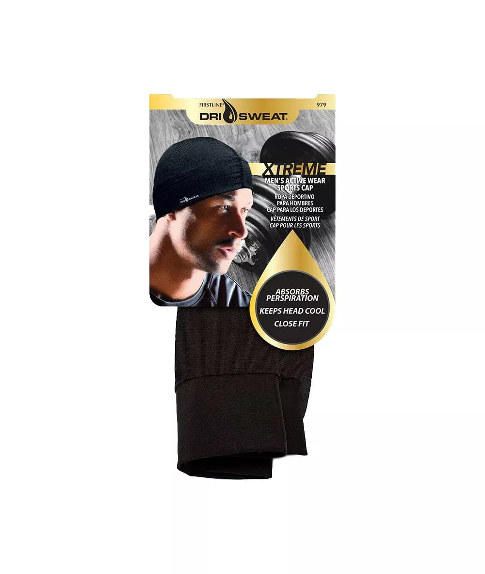 Firstline Dri Sweat Xtreme Men’s Sports Cap #979 [Black]
