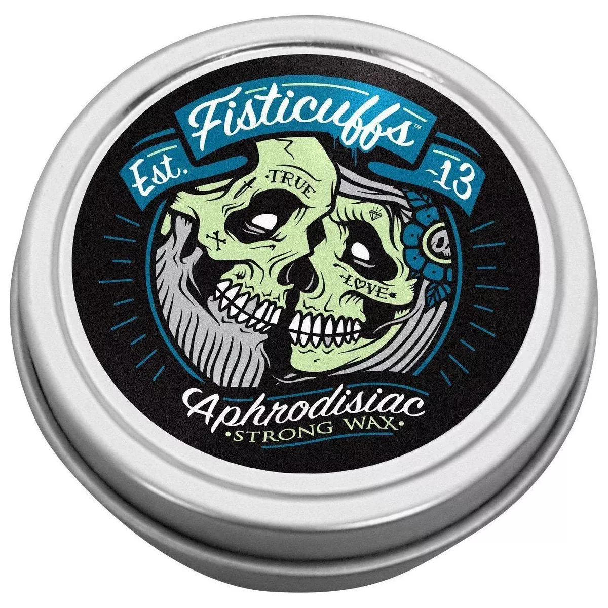 Fisticuffs™ Aphrodisiac Blend Strong Hold Mustache Wax 1 OZ. Tin