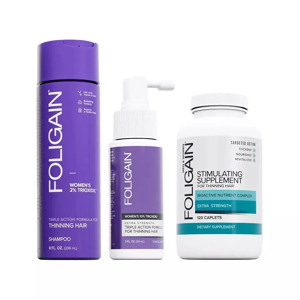 Foligain Shampoo + Lotion + Capsules (women)