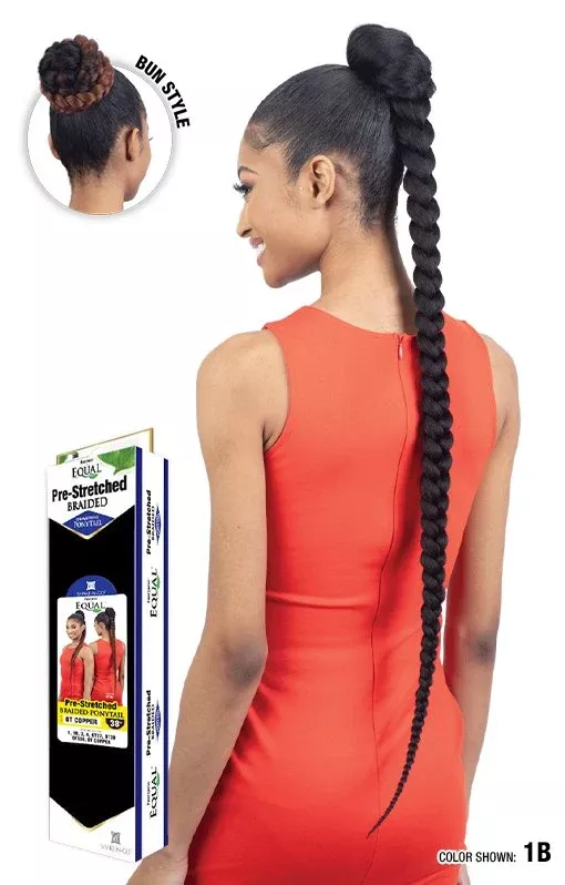 FREETRESS – EQUAL PRE-STRETCHED BRAIDED PONYTAIL 38″