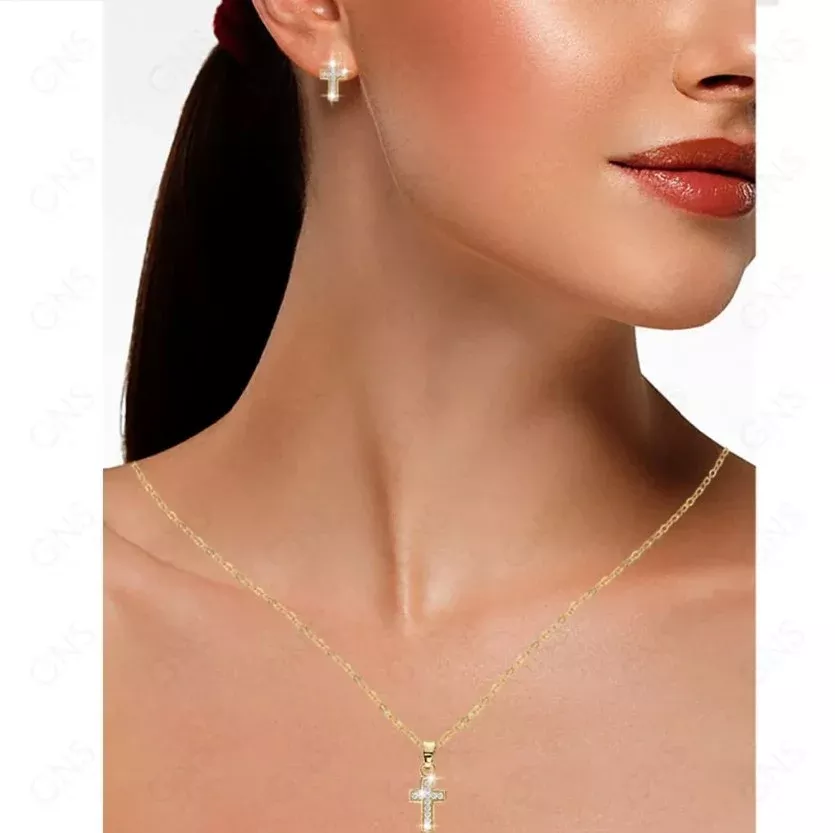 GNS – Gold Cross Necklace (CZN01G)