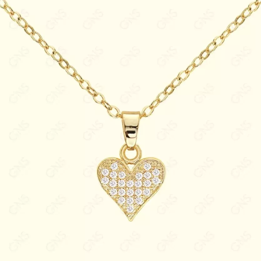 GNS – Gold Heart Necklace (CZN08G)
