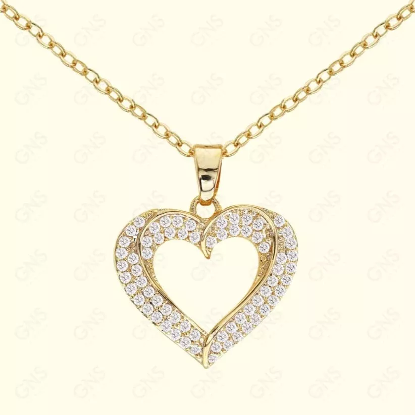 GNS – Gold Heart Necklace (CZN22G)