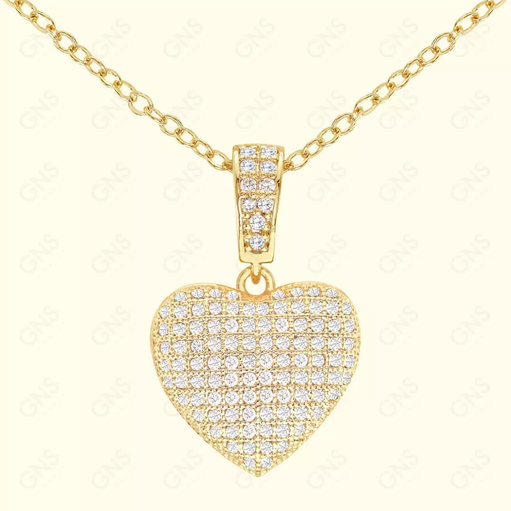 GNS – Gold Heart Necklace (CZN25G)