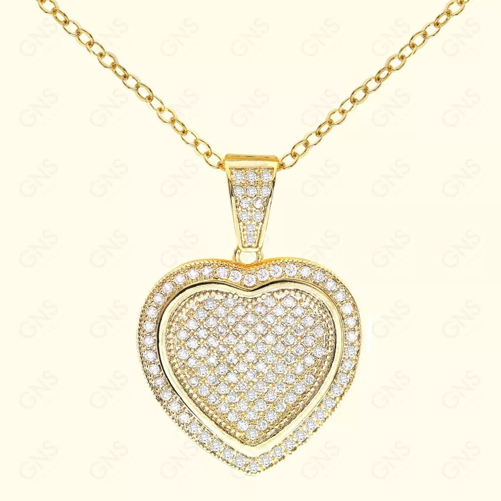 GNS – Gold Heart Necklace (CZN27G)