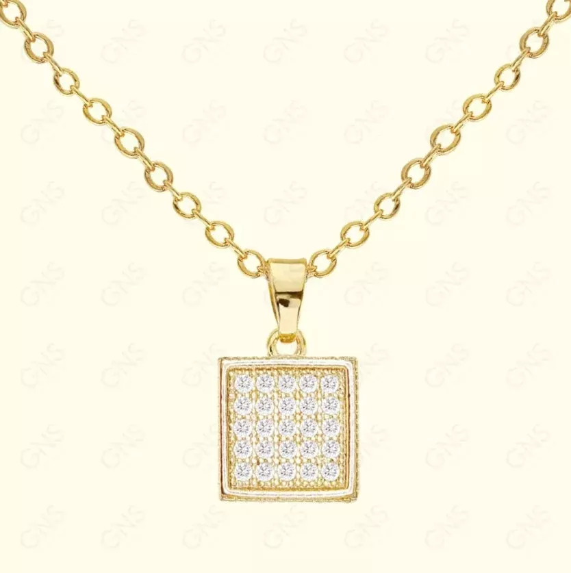 GNS – Gold Square Necklace (CZN05G)