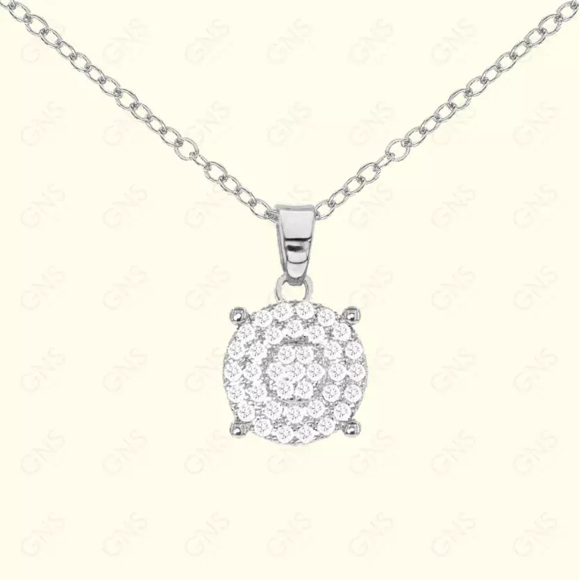 GNS – Silver Round Earrings (CZN07S)