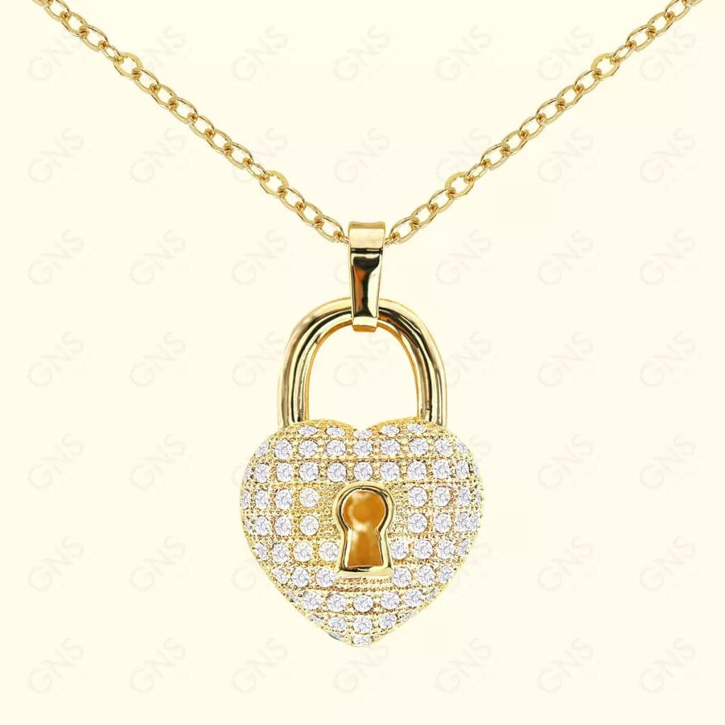 GNS – Silver Sqaure Necklace (CZN063G)