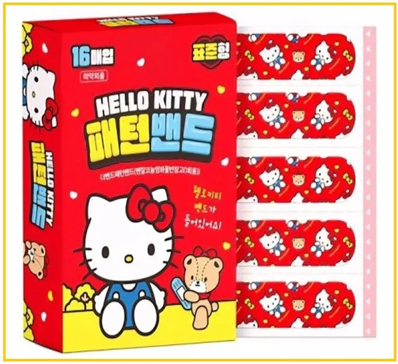 HELLO KITTY Cartoon Patterned Bandage 16pcs (B)