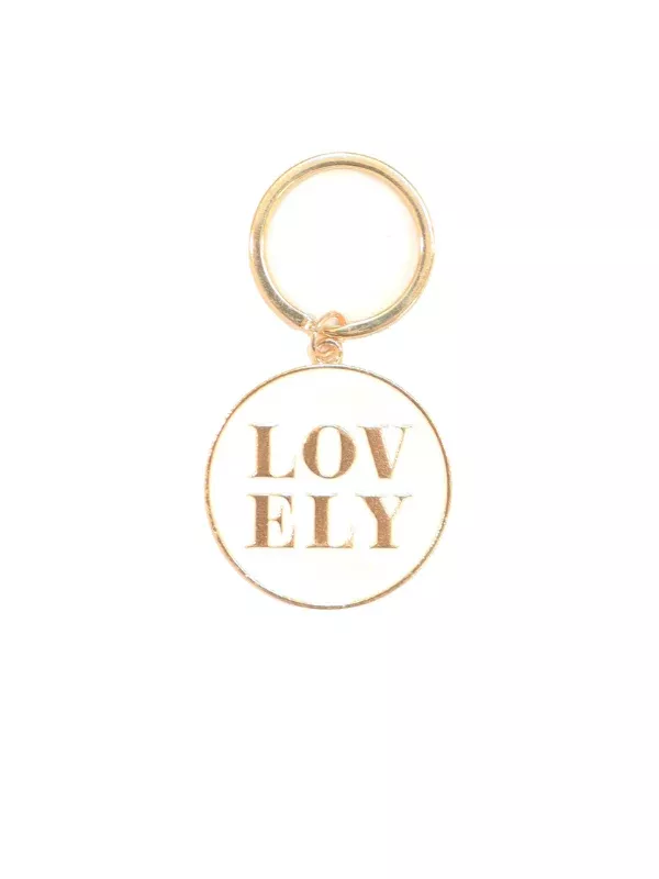 Holiday Trading Lovely Key Ring White