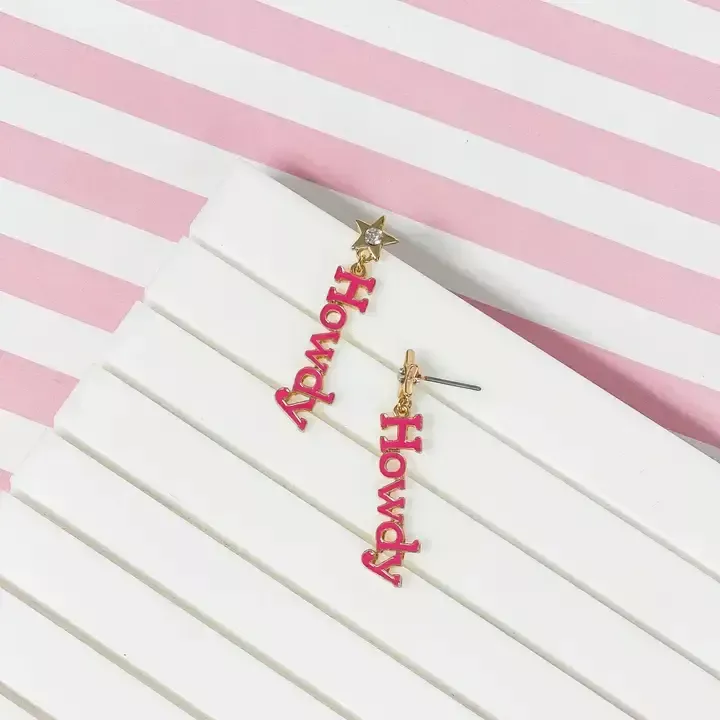 ‘Howdy’ Star Dangle Earrings