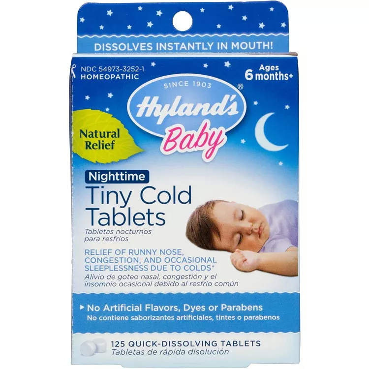 Hyland’s Children’s Baby Nighttime Tiny Cold Tablets – 125ct