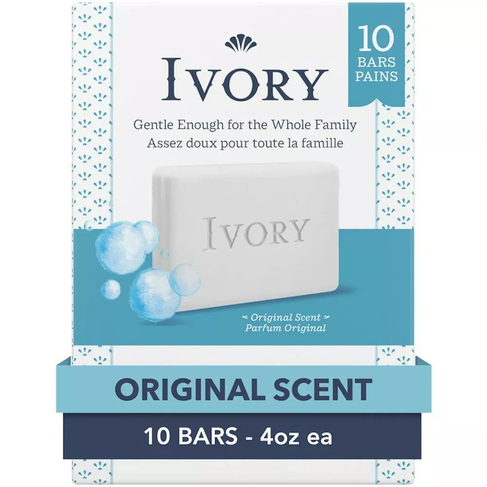 Ivory Original Scent Gentle Bar Soap 10x4 oz