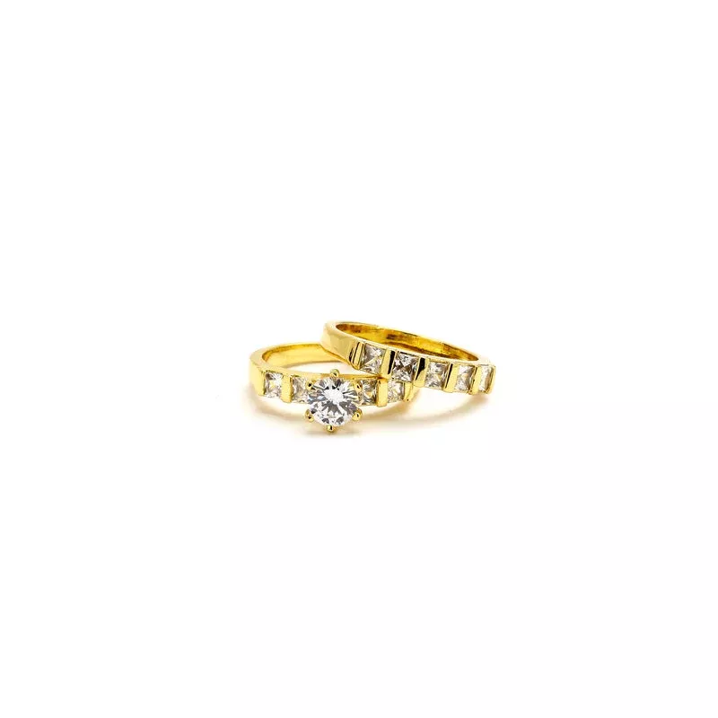 JOY JEWELRY – Cubic Zirconia Gold Ring (100R-004)