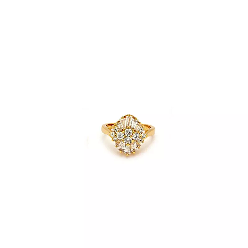 JOY JEWELRY – Cubic Zirconia Gold Ring (100R-081)
