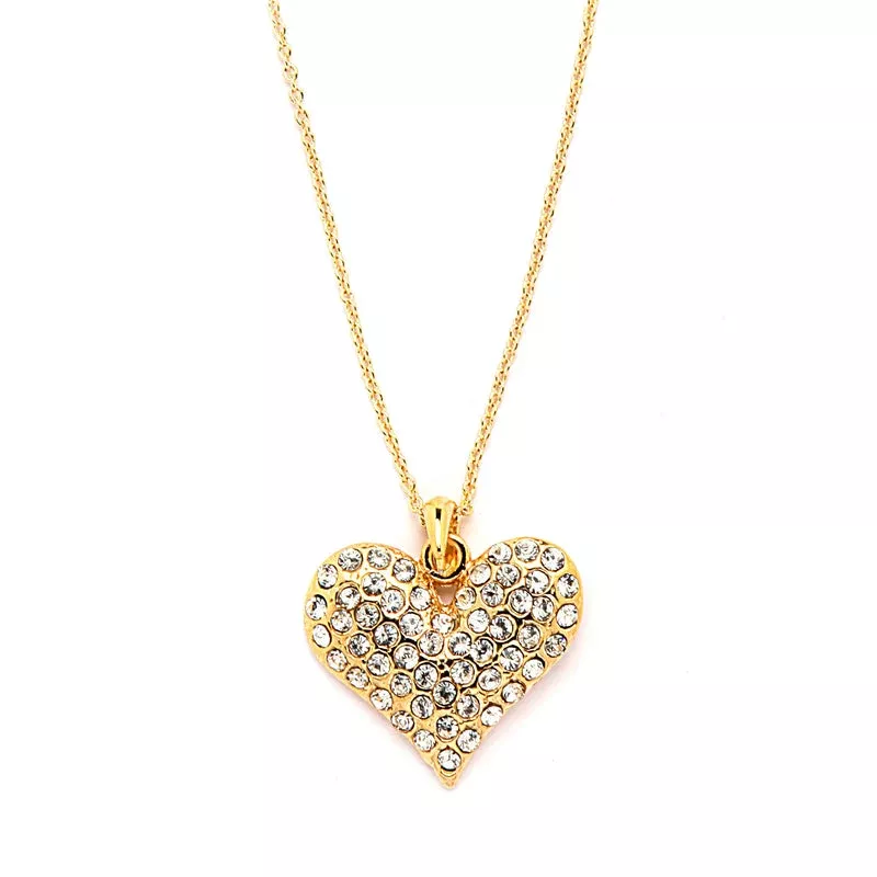 JOY JEWELRY – Gold Heart Pendant Necklace GN145
