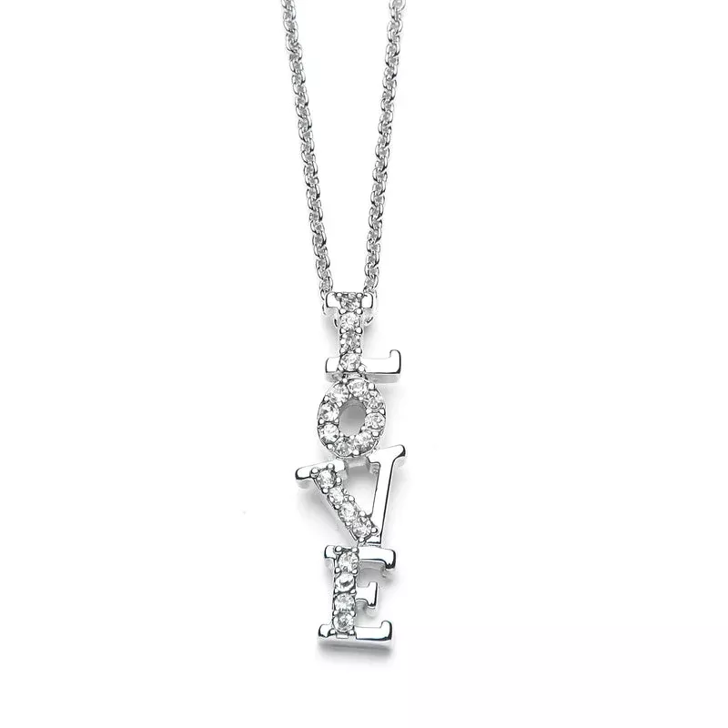 JOY JEWELRY – Silver Love Pendant Necklace (SN151)