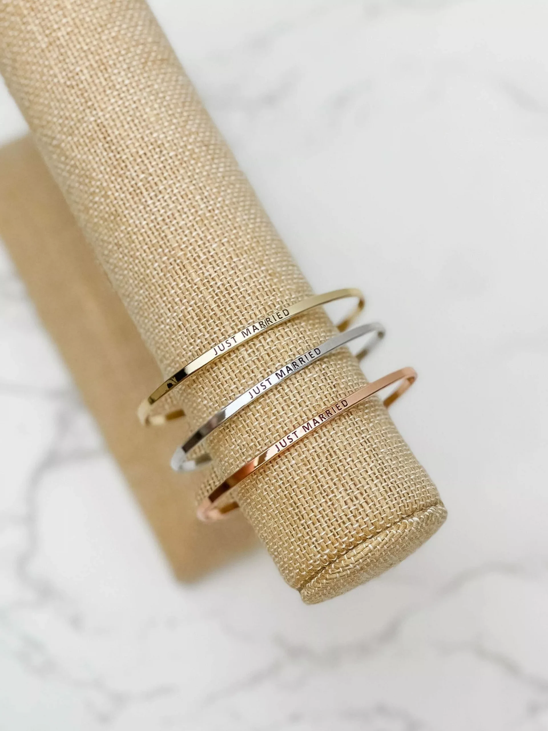 ‘Just Married’ Cuff Bracelets