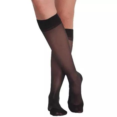 Juzo Attractive Knee High 15-20mmHg Closed Toe, 5, Black