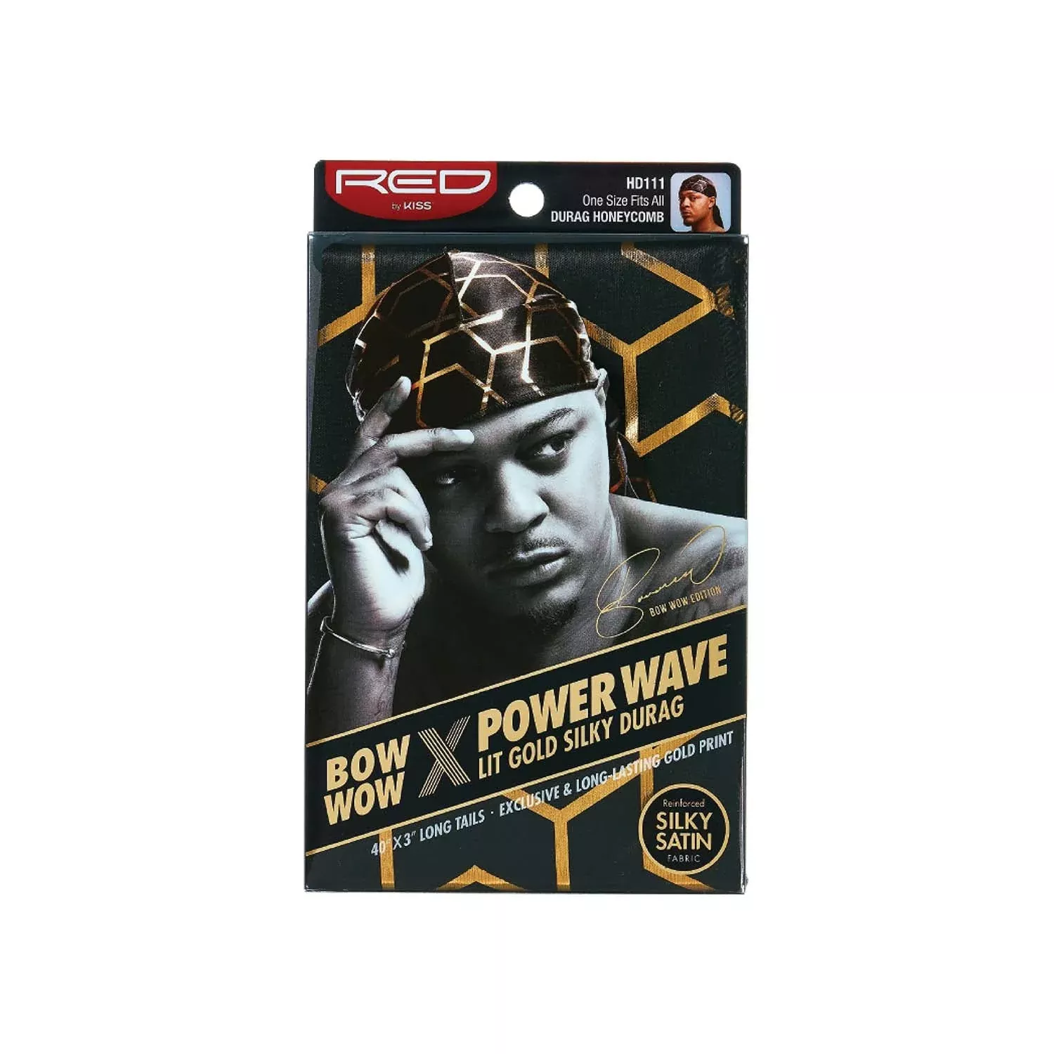 KISS – BOW WOW X POWER WAVE LIT SILKY DURAG HONEY COMB