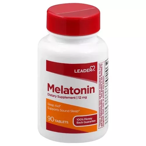 Leader, Melatonin, 12 Mg, Tablets