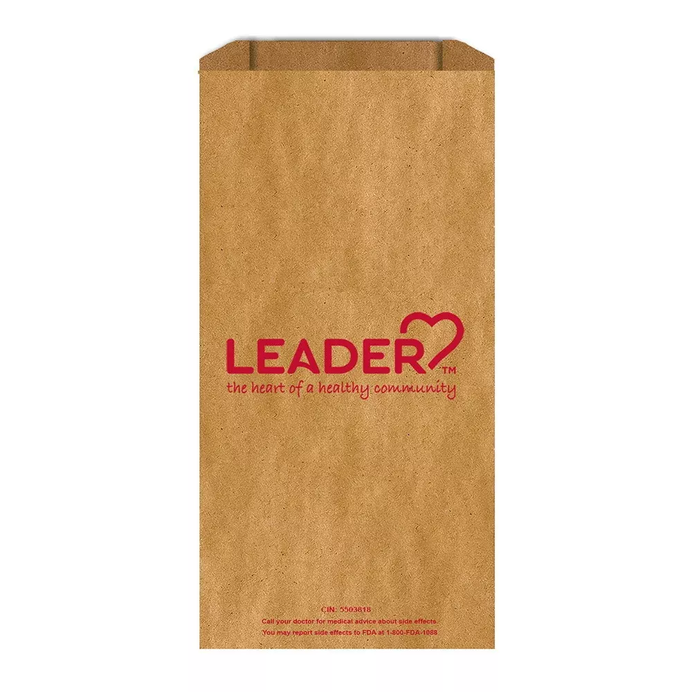 Leader Prescription Paper Bags, 5″ x 2″ x 10″, White Pharmacy Bags – 2,000 Count Case