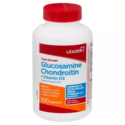 Leader™ Triple Strength Glucosamine Chondroitin + Vitamin D3 – Caplets