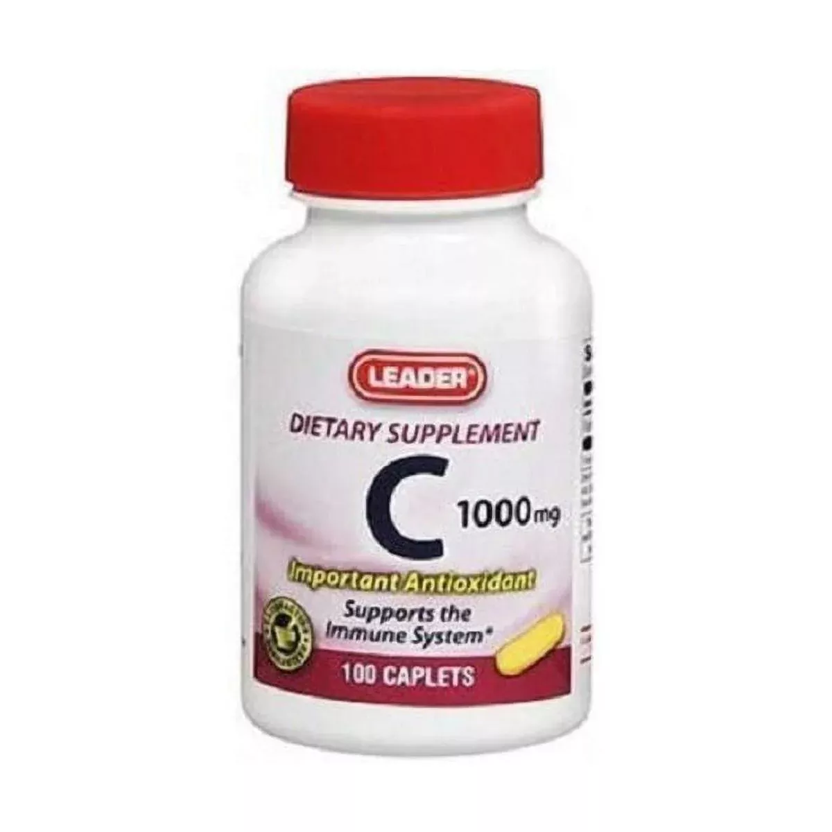 Leader Vitamin C 500 mg, High Potency Immune Support & Antioxidant, 100 Tablets