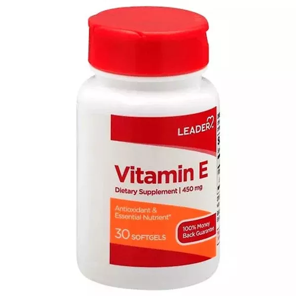 Leader™ Vitamin E Supplement – 450 mg (1,000 IU) – 30 Softgels