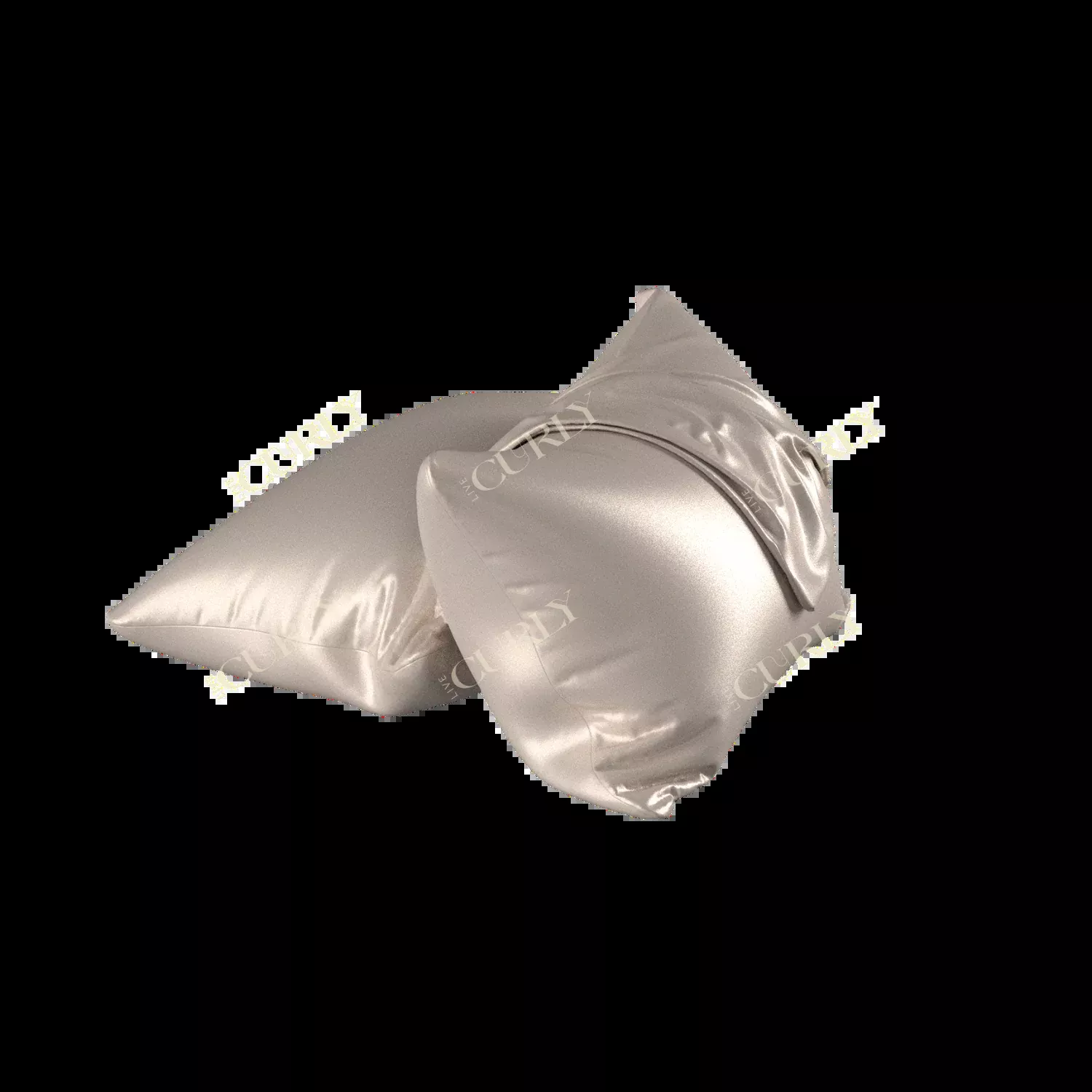 Live Curly Satin Pillowcase - King