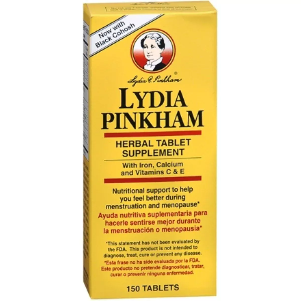 Lydia Pinkham Herbal Supplement Support – 75mg Tablets, 15 Count