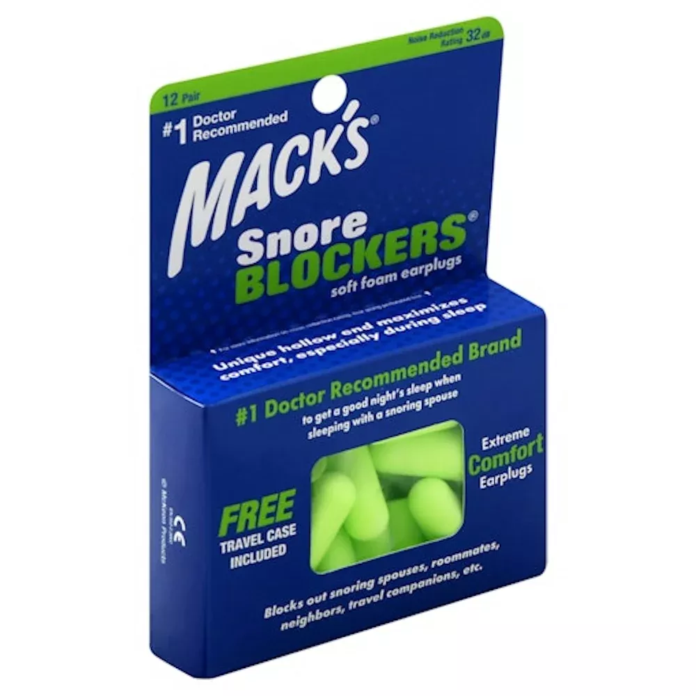 Mack’s Snore Blockers Soft Foam Earplugs – 12 Pair Bonus Pack