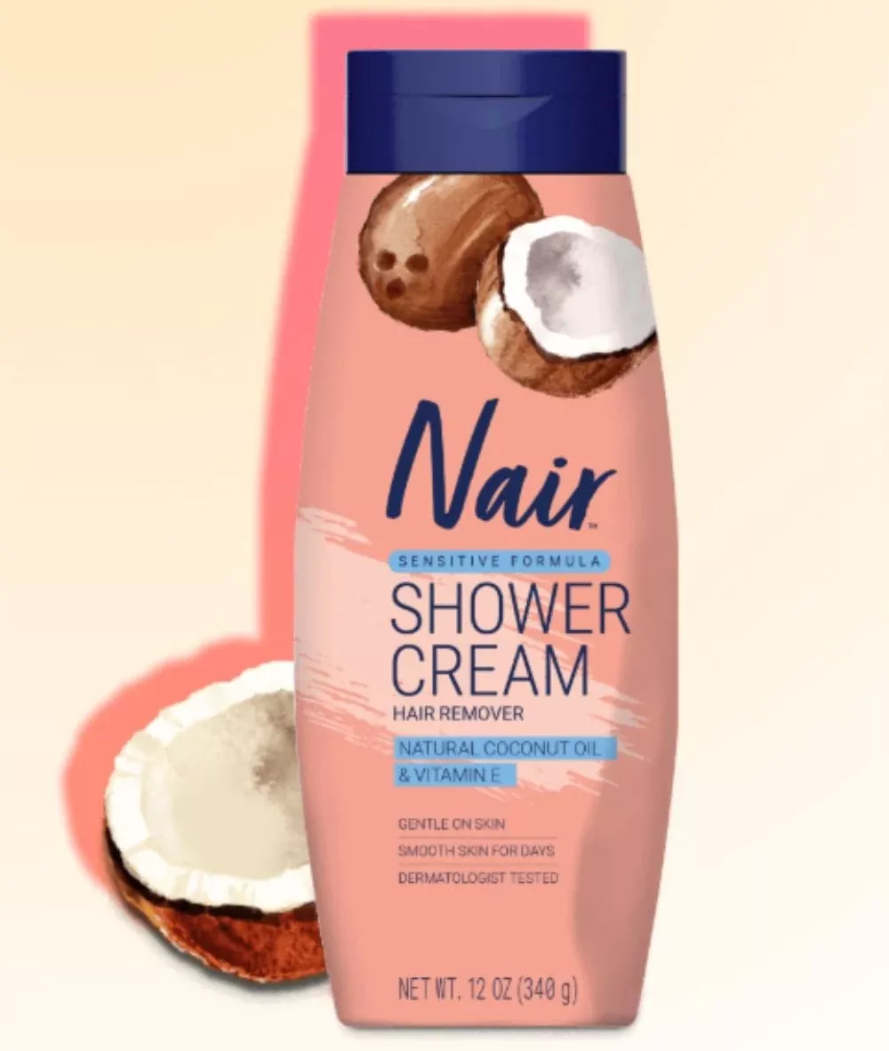 Nair Shower Cream Hair Remover With Coconut Oil & Vitamin E 12oz