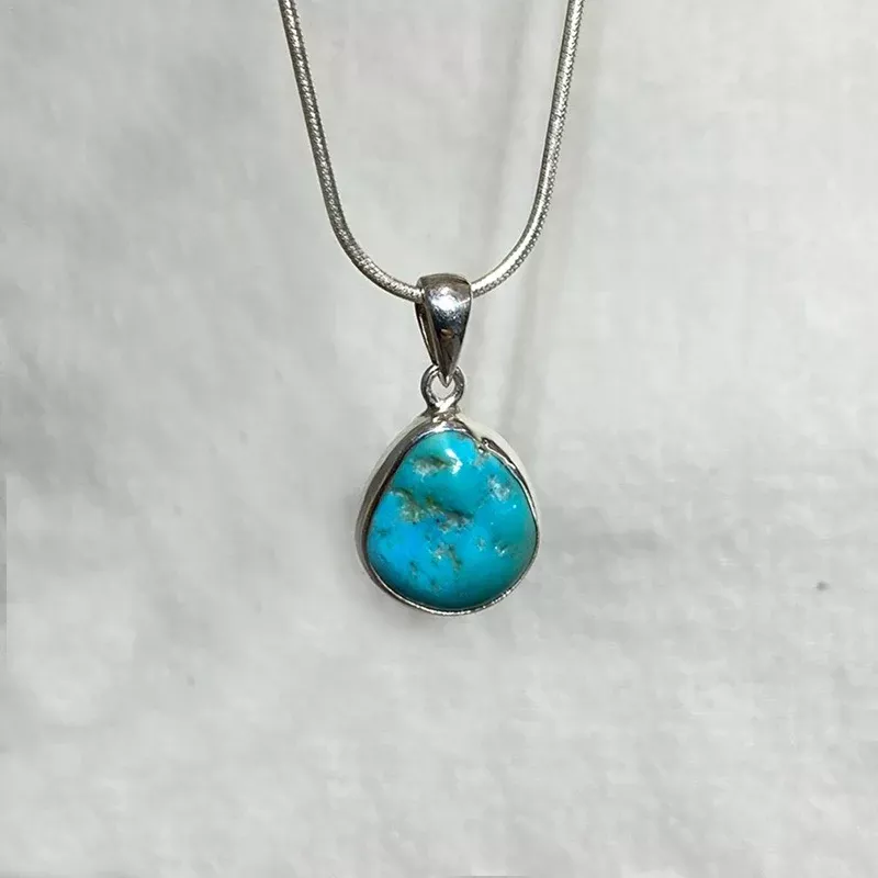 Natural Teardrop Turquoise Pendant