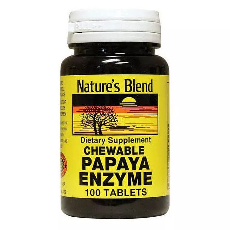 Nature’s Blend Papaya Digestive Enzyme, 100 Chews