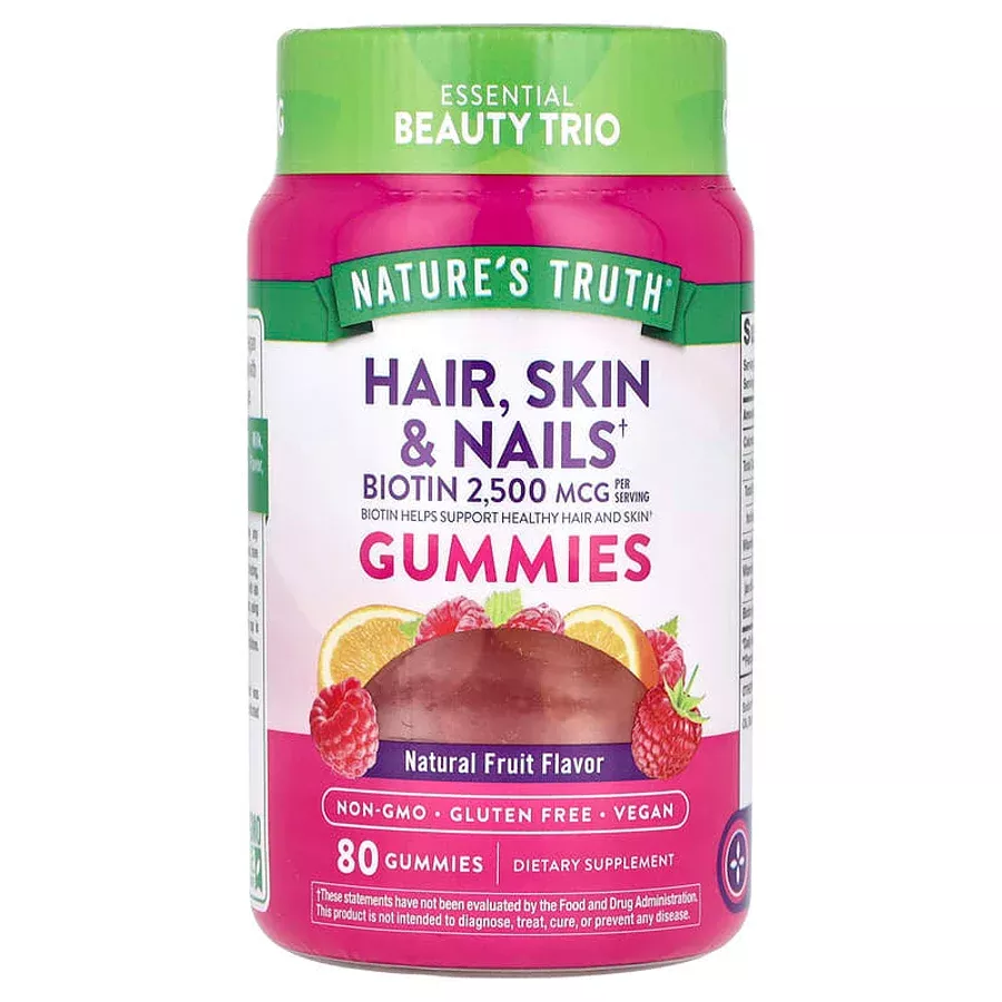 Nature's Truth Hair, Skin & Nails Fruit Gummy, 80 EA