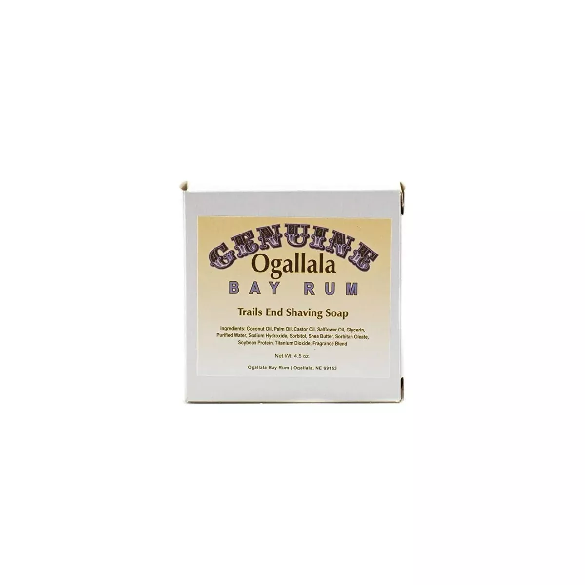 Ogallala Bay Rum Trails End Shaving Soap 4.5 Oz