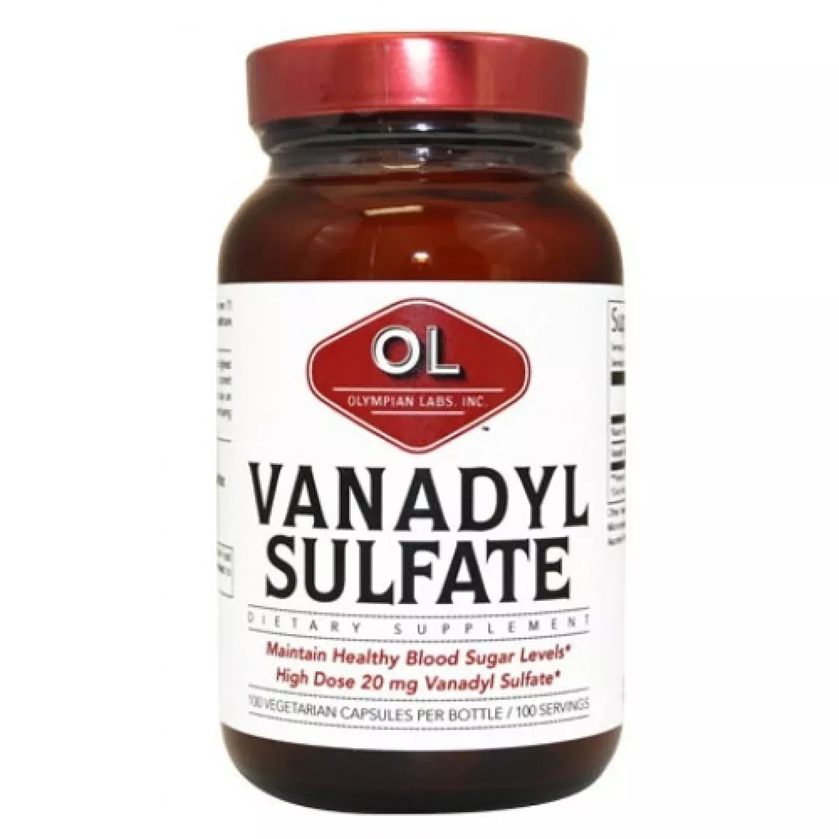 Olympian Labs Vanadyl Sulfate With Niacin - 20 Mg - 100 Capsules
