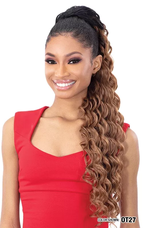 ORGANIQUE – DEEP WAVE 28″ ORGANIQUE PONYTAIL (DRAWSTRING)
