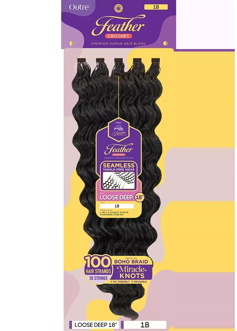 OUTRE – PURPLE PACK BRAZILIAN – FEATHER LOOSE DEEP 18″