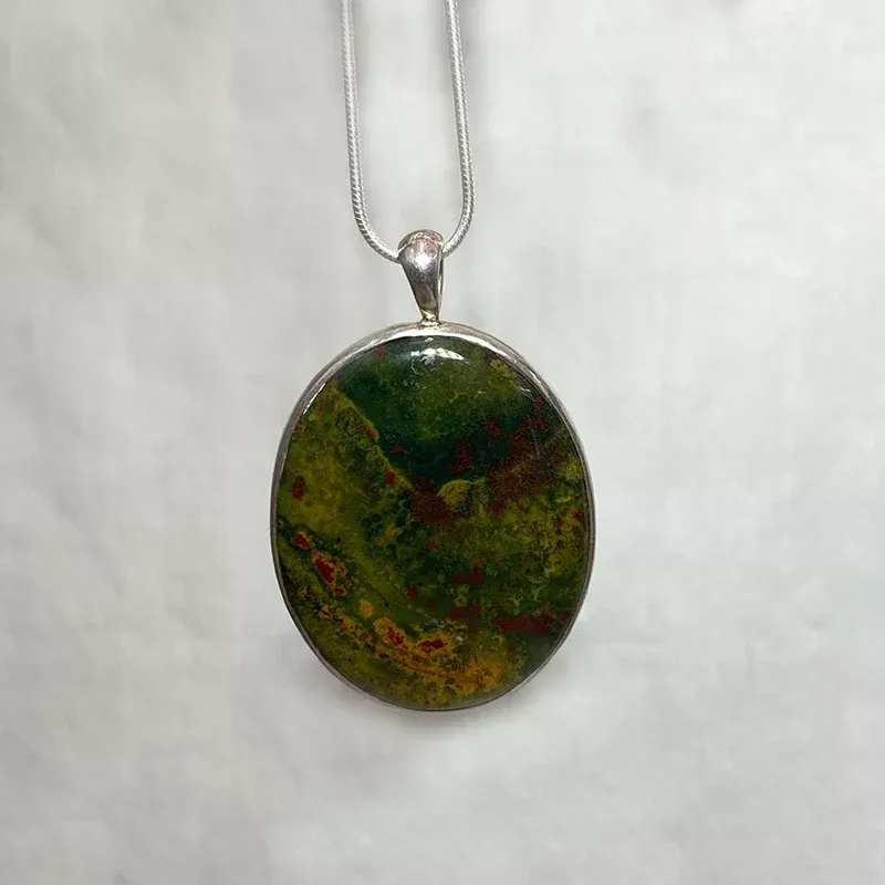 Oval Bloodstone Pendant