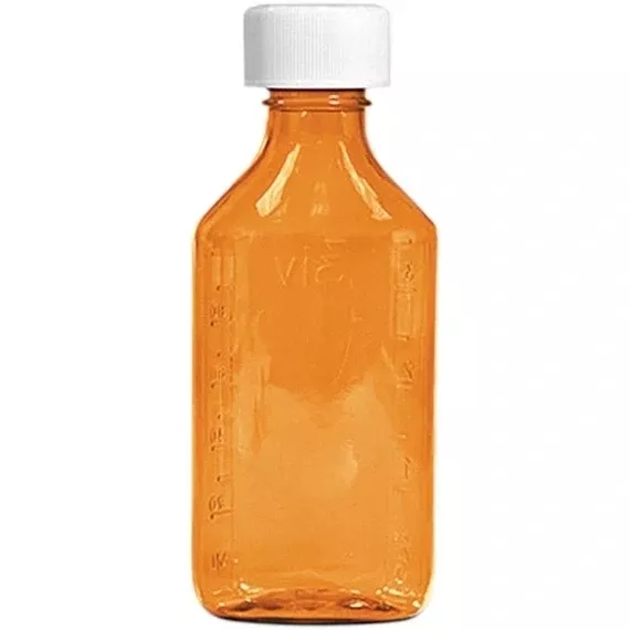 Plastic Amber Bottle 12 Oz X 100 EA