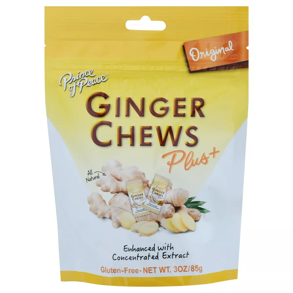 Prince of Peace Ginger Chews Plus Original - 3 Oz